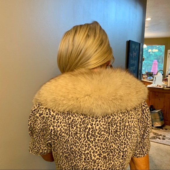 Authentic silver fox fur collar wrap scarf style - Picture 2 of 10